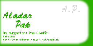 aladar pap business card