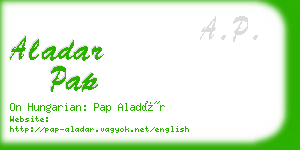 aladar pap business card